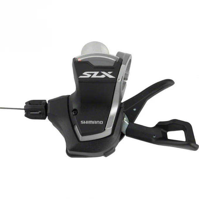 Шифтер SHIMANO SLX, M7000, левый, 2/3 скоростей. трос с оплеткой ISLM7000LBP2 Шифтер SHIMANO SLX, M7000, левый, 2/3 скоростей. трос с оплеткой ISLM7000LBP2