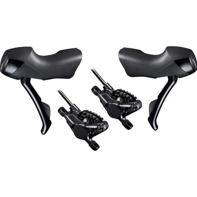 Шифтер/Тормозная ручка SHIMANO NON-SERIES ST-RS505, правый/левый, 2X11 скоростей, тросы, оплетка, SM-BH90, масло, калиперы BR-RS505 ISTRS505PA4 Шифтер/Тормозная ручка SHIMANO NON-SERIES ST-RS505, правый/левый, 2X11 скоростей, тросы, оплетка, SM-BH90, масло, калиперы BR-RS505 ISTRS505PA4