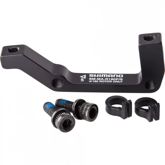 Адаптер дискового тормоза SHIMANO R180P/S, болт 2 штуки, стопорное кольцо 2 штуки ISMMAR180PSA Адаптер дискового тормоза SHIMANO R180P/S, болт 2 штуки, стопорное кольцо 2 штуки ISMMAR180PSA