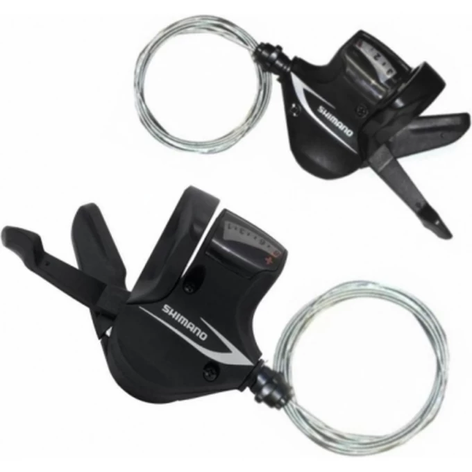 Шифтер SHIMANO ACERA, M360, левый/правый, 3X8 скоростей, трос+оплетка ESLM360PTA Шифтер SHIMANO ACERA, M360, левый/правый, 3X8 скоростей, трос+оплетка ESLM360PTA