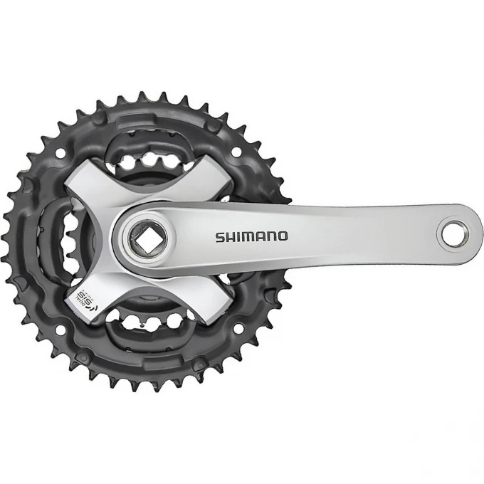 Система SHIMANO TOURNEY TY501, 175 мм, квадрат, 42/34/24, без защиты, с болтами, серебристая, без упаковки AFCTY501E244XSB Система SHIMANO TOURNEY TY501, 175 мм, квадрат, 42/34/24, без защиты, с болтами, серебристая, без упаковки AFCTY501E244XSB