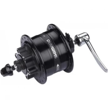 Втулка динамо SHIMANO 3D32, 32 отверстия 6V-3W, под эксцентрик, диск под 6 болтов, с SM-DH10, черный