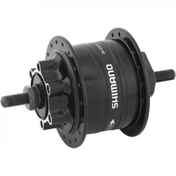 Втулка динамо SHIMANO 3D32, 36 отверстий, 6V-3W, под гайки, диск под 6 болтов с SM-DH10, черный